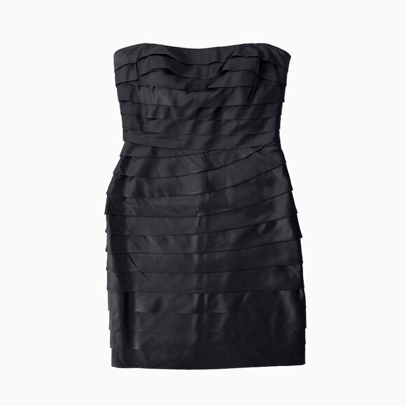 Lauren Ralph Lauren Dresses & Skirts - Lauren Ralph Lauren Black Strapless Bandage Dress Sheath Y2K Whimsigoth Goth Sz8